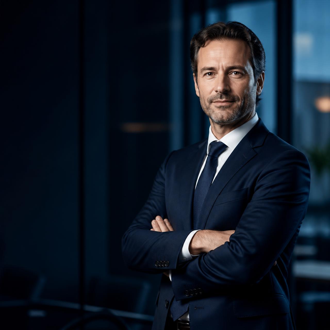 Dirigeant de PME dans un environnement de bureau contemporain